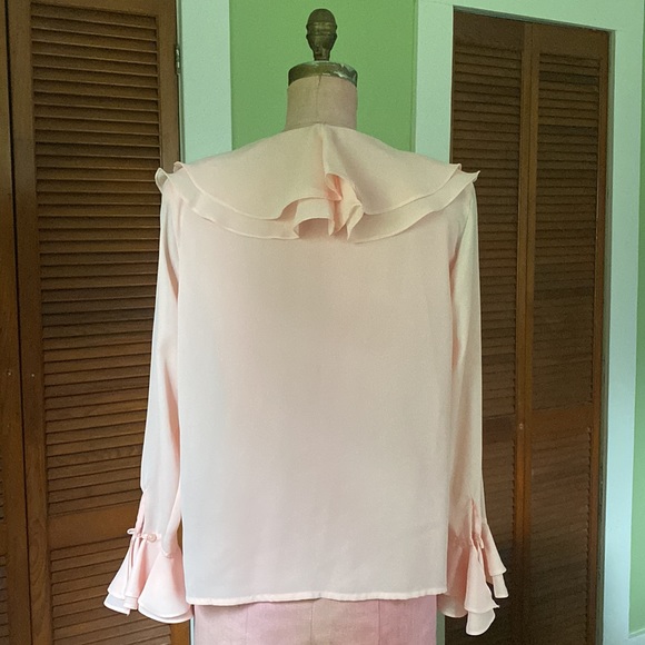 1980s Peach Blouse - Picture 4 of 7